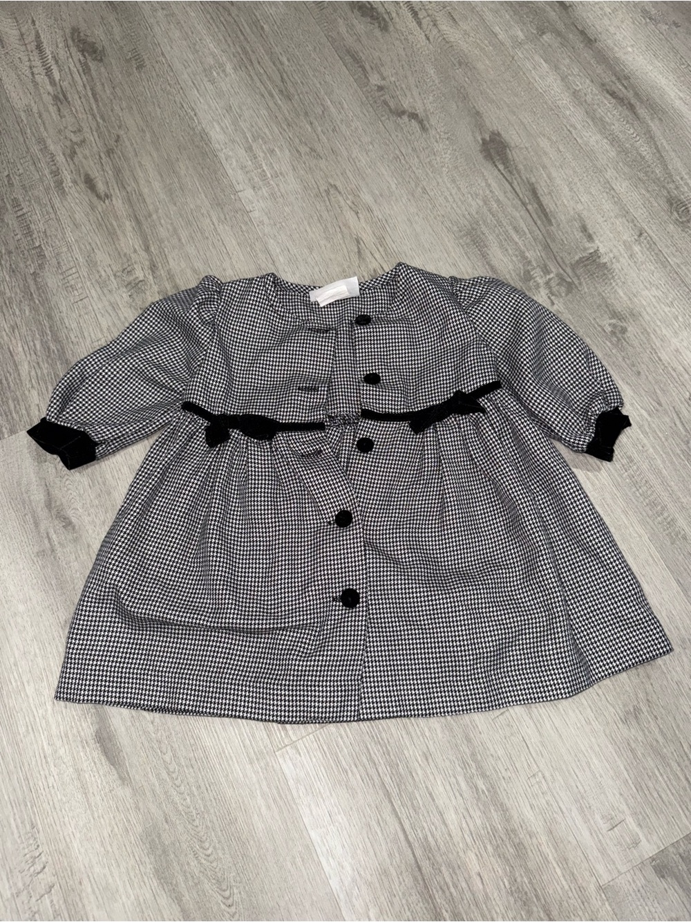 VTG Bonnie Baby Black and White Houndstooth Baby Bottoms
